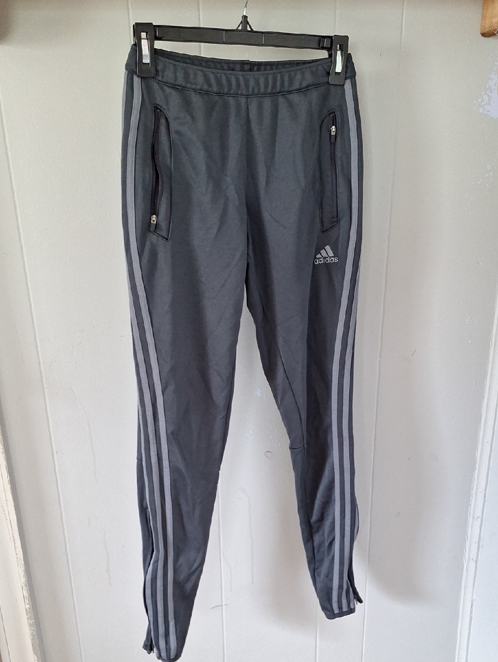 adidas Dark Gray Joggers with Light Gray Stripes